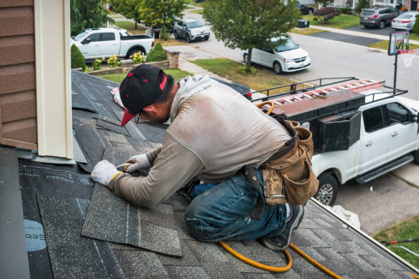Professional Roof Leak Repair technician working in Bergenfield, NJ